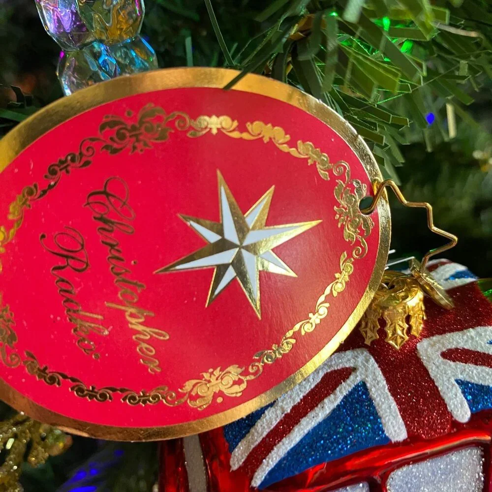 Christopher Radko The Beatles Happy Christmas Hackney Cab ornament‎ NEW
